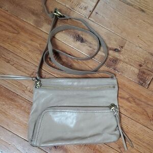 Hobo Tan Leather Crossbody Bag with defects